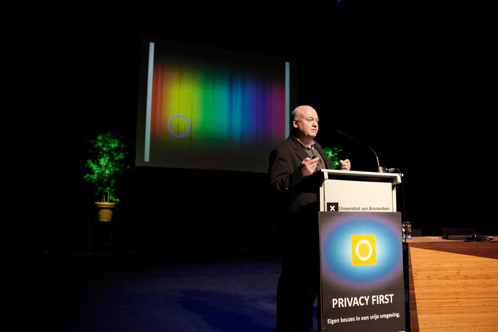 Toespraak Simon Davies bij Privacy First, 16 januari 2014. Foto: Maarten Tromp