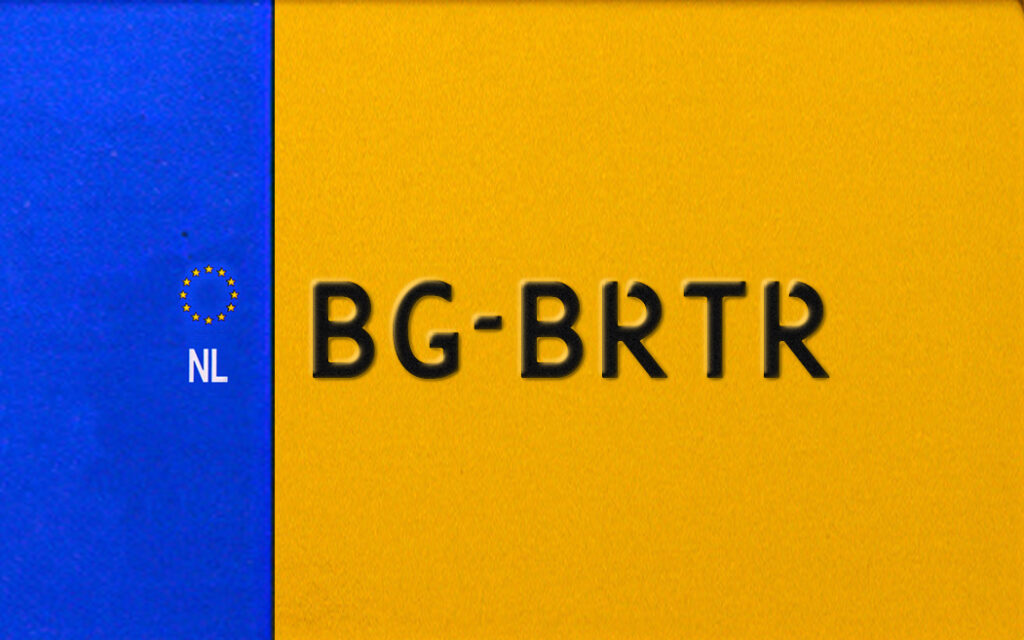 Kentekenplaat BG-BRTR