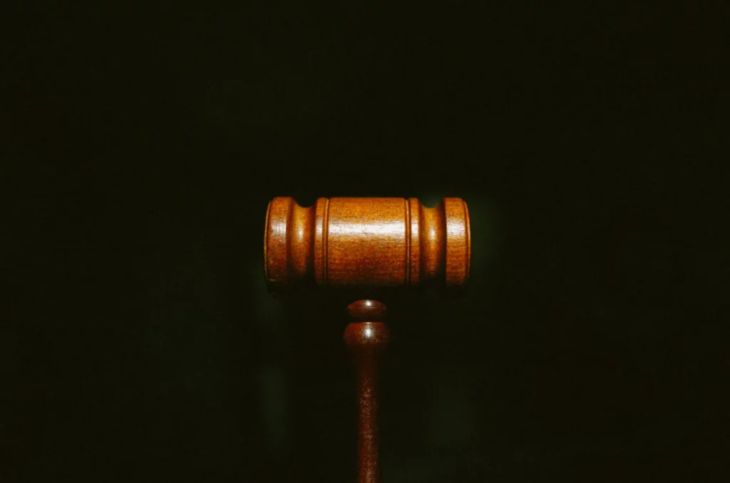 Wooden court gavel